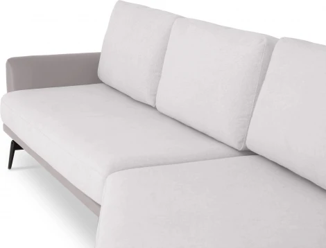 Диван Ispani угловой правый ОГОГО (арт.803484), (Ткань,Экокожа/Серый)