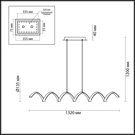 Подвесной светильник Odeon Light Spira 3832/50L