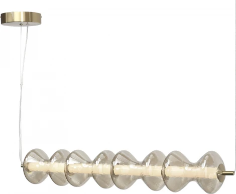 Подвесной светильник ST Luce Spine SL6136.223.01 золото/коньячный LED 1*22W 3000K (220V, на тросе)