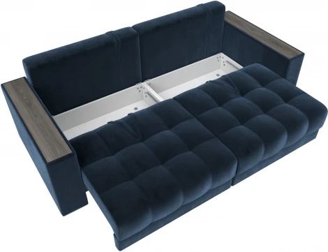 Диван прямой с декором Лига-049 НПБ Лига Диванов (Велюр) арт.128405