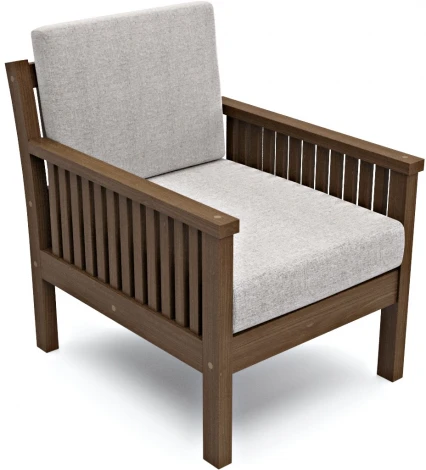 Кресло Arsko Норман орех серая рогожка