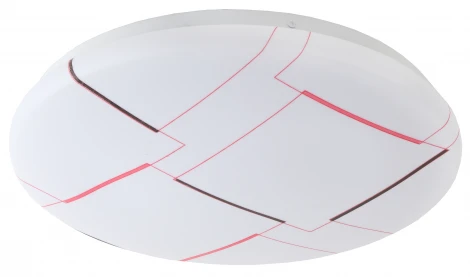 Потолочный светильник круглый Эра Slim без ДУ SPB-6-slim 1-15-4K (LED, 220V, круглые, узор в клетку)