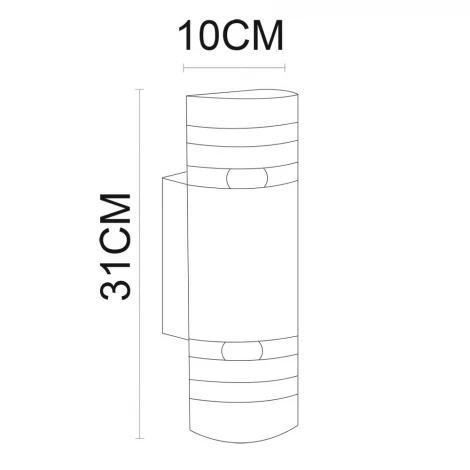 Настенный светильник уличный Arte Lamp Metro A8162AL-2BK