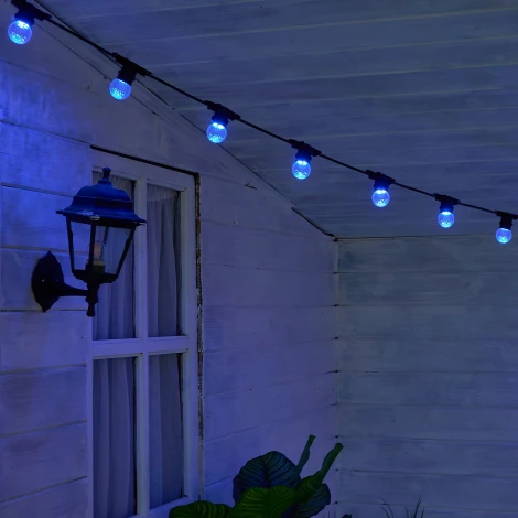 Лампа декоративная светодиодная, форма "Ананас", прозрачная, цвет синий Volpe Bicolor LED-D45-1W/BLUE/E27/CL/С PINEAPPLE