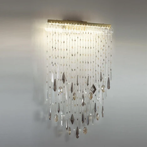 Настенный светильник Odeon Light Afina 5420/24WL античная бронза/металл/стекло/хрусталь LED*24W 3000K (220V, подвески)