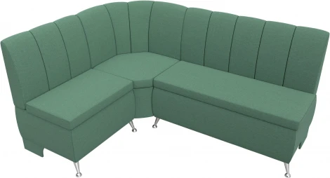 Диван кухонный угловой Кантри левый угол (Зеленый/Рогожка) Лига Диванов арт.123219L