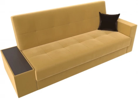 Диван-книжка Лига-020 стол слева (Желтый,Коричневый/Микровельвет) Лига Диванов арт.118495L