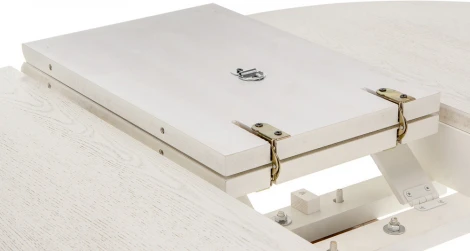 Стол деревянный Woodville Павия молочный / золото патина арт.615193