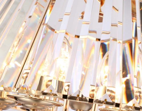 Подвесная люстра Ambrella Traditional TR5039 (220V, хрусталь, на цепи, свеча, круглые)