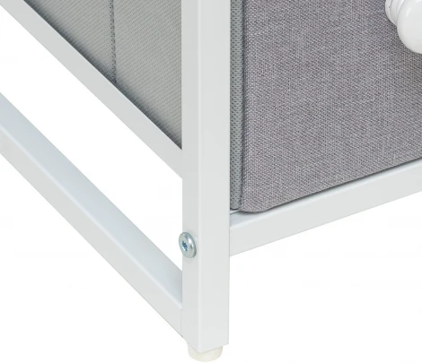 Комод Leset Ноа 4 ящ. узкий (Сталь,Искусственный лен/Светло-серый) арт.2500000225550