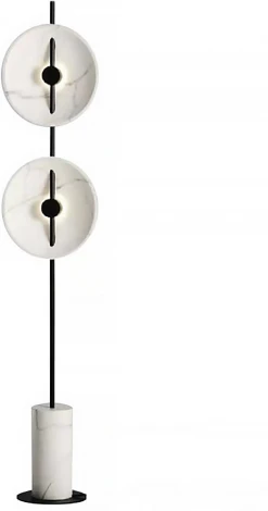 Торшер Kink Light Велси  08451-2F,19(01) черный/белый Led 2*6W (3000K)