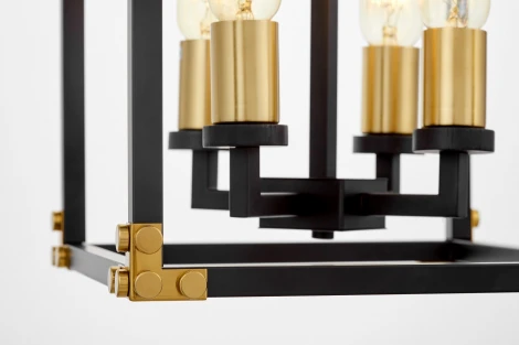 Подвесная люстра Lumina Deco LDP 1140-4 BK+MD (220V)