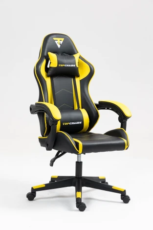 Кресло спортивное TopChairs Shadow черно-желтый арт.УТ000039464