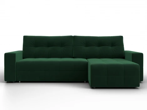 Диван угловой Лига-122 угол универсальный (ДСП,Брус,Велюр/Зеленый) Лига Диванов 137604