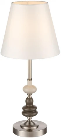Настольная лампа Lumion Kentuki 8283/1T никель/белый, металл/керамика/текстиль Е14 1*40W 220V