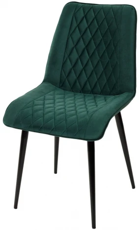 Стул Поль зеленый #19, велюр / черный каркас, 4 шт./ 1 к.