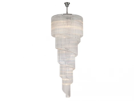 Подвесная люстра каскадная большая Newport 8900 8930/C nickel
