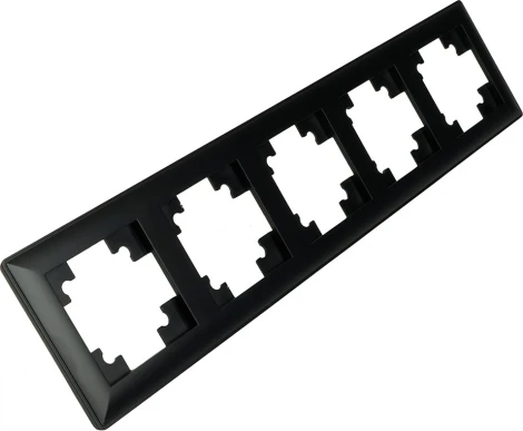 Рамка на 5 постов (черный) Stekker Катрин 39816