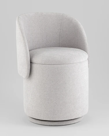 Пуф-трансформер Таунсвилл вращающийся с ящиком букле светло-серый Stool Group УТ000042269