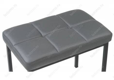 Банкетка Woodville Дион кожзам темно-серый / черный матовый 424172