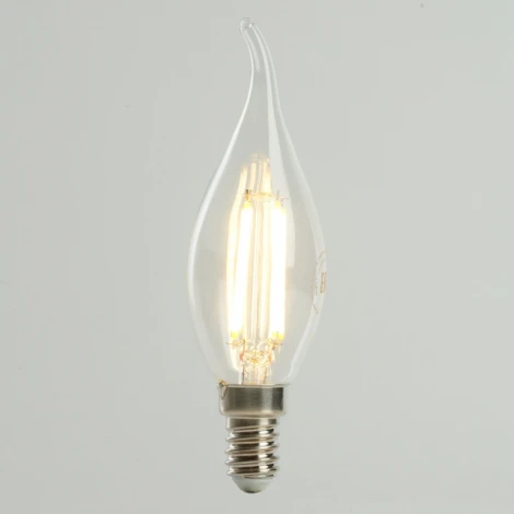 Лампа светодиодная филамент C35T свеча на ветру 6W 175-265V E14 2700К Feron LB-1216 51262