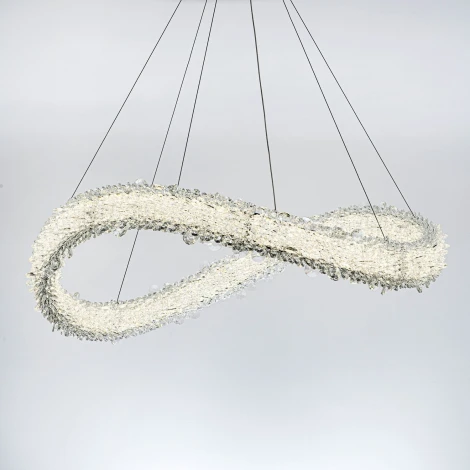 Подвесной светильник светодиодный хрустальный с пультом с регулировкой цветовой температуры и яркости Modelux MODESTYLE MS.5003.800 CR