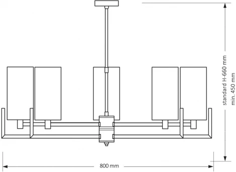 Потолочная люстра на штанге Kutek Nemi NEM-ZW-5(Z) (220V)