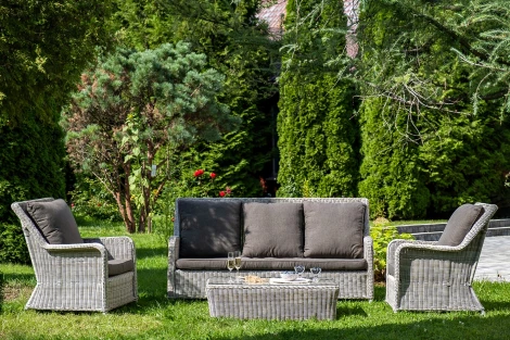 "Гляссе" лаунж-зона из искусственного ротанга, цвет бежевый 4SIS арт.УТ-00007723