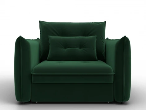 Кресло Лига-100 НПБ (ДСП,Фанера,Велюр/Зеленый) Лига Диванов 136997