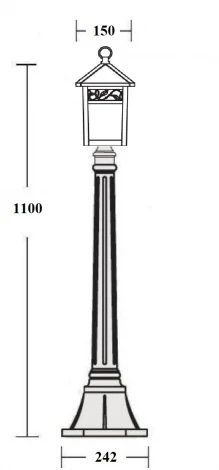 Наземный фонарь Oasis Light KRAKOV 2 87307 Gb (220V, фонарь, IP44)