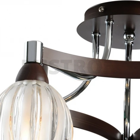 Потолочная люстра N-Light 418 418-05-13WBB chrome + wengue