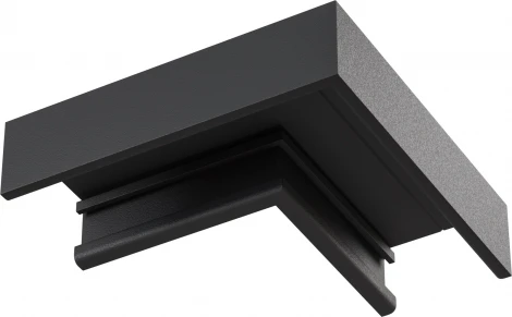 Коннектор угловой, накладной, черный Maytoni Accessories for tracks Basity TRA172CL-11B