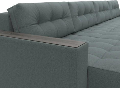 Диван П-образный с декором Лига-049 НПБ Лонг Лига Диванов (Рогожка) арт.128554