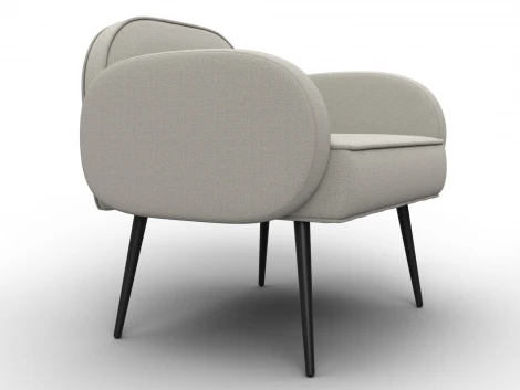 Кресло Лига-086 (Фанера/Металл/Рогожка/Бежевый) Лига Диванов 132427