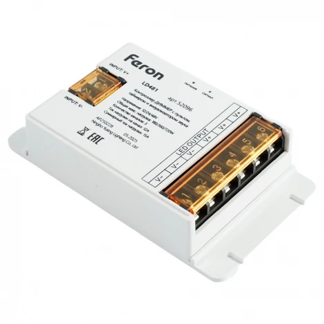 Контроллер диммер для светодиодной ленты с П/У белый Feron LD481 52096