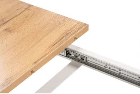 Стол раскладной Notta Лота Лофт 120 25 мм дуб вотан / белый матовый 489670