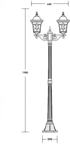 Наземный фонарь VENECIA 2L 91808LA Bl Oasis Light (220V, фонарь, IP44)