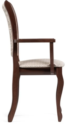 Кресло Woodville Вилмот темный орех / бежевый 527064