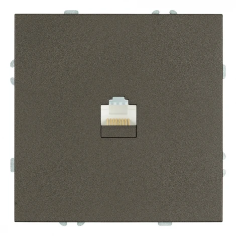 Розетка Ethernet RJ-45 (антрацит, soft touch) Stekker Эмили 49925