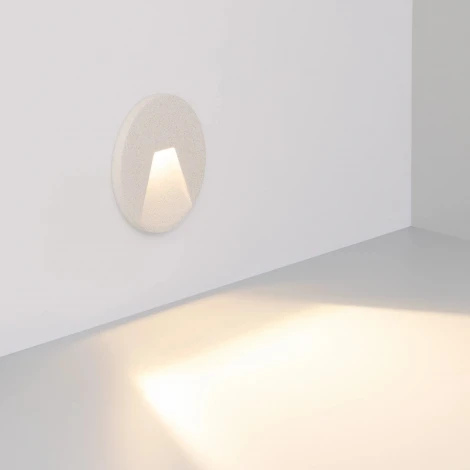 Подсветка для лестниц и ступеней LT-TIE-R120-3W Warm3000 (WH, 75x30 deg, 230V) (Arlight, IP65 Бетон) 050869