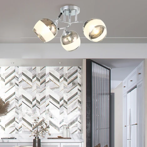 Потолочная люстра на штанге Arte Milano AMALFI-325885 325985/3 CR+BK (220V)