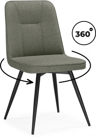 Обеденный стул Woodville Texas (Металл, Рогожка/Черный) арт.15890