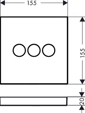 Переключатель потоков Hansgrohe ShowerSelect Trio/Quattro 15764000 на три потребителя