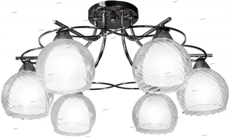 Потолочная люстра IDLamp Isabella 873/6PF-Darkchrome