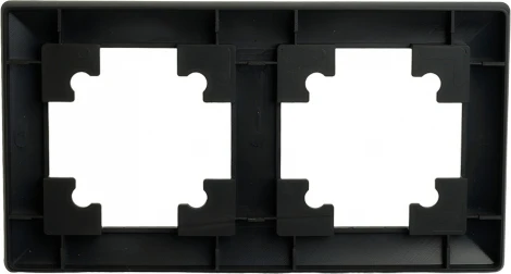 Рамка на 2 поста (черный) Stekker Катрин 39813