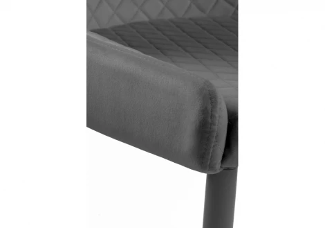 Обеденный стул на металлокаркасе Woodville Teo dark gray / black 15022