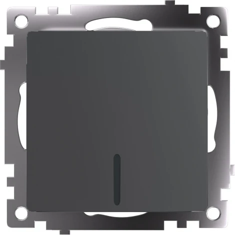Выключатель одноклавишный с подсветкой (графит) Stekker Катрин 49408