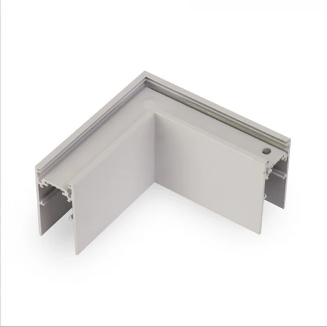 Коннектор угловой для накладного магнитного шинопровода AM Group MAGNET AM401 LL-20B 90° горизонтальный WH (48V)