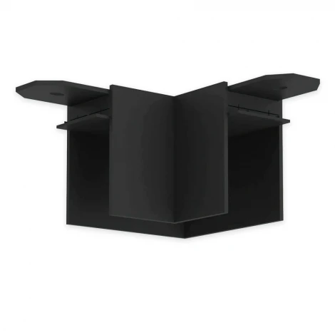 Угловой соединитель горизонтальный для накладного шинопровода черный AM Group AM543 BK SMART