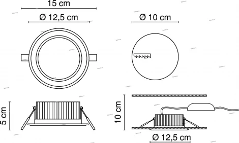 Встраиваемый точечный светильник Globo San Francisco 12360D